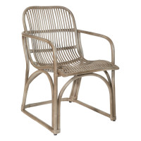 OSP Home Furnishings HAS-GRY Hastings Chair with Grey Wash Rattan Frame and Sled Base